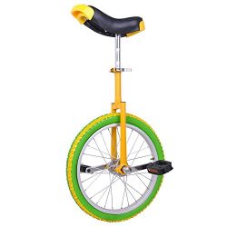 AW Yellow Green 18″ Inch Wheel Unicycle Leakproof Butyl Tire Wheel Cycling Outdoor Sports  ...