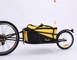 Sepnine single wheel bike cargo trailer aluminium frame 8002T (bicycle cargo trailer with yellow ...