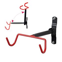 Bike Wall Mount Rack Storage Hanger – Garage Bicycle Holder Folding Space Saver