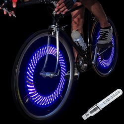 DAWAY A08 Bike Tire Valve Stem Light – LED Waterproof Bicycle Wheel Lights Neon Flashing L ...