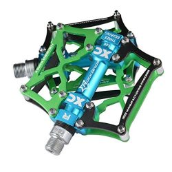 RockBros Mountain Bike Pedals Platform Cycling Sealed Bearing Alloy Flat Pedals 9/16″