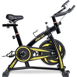 Merax indoor Cycling Bike Cycle Trainer Exercise Bicycle (Yellow.)