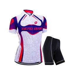 ZEROBIKE Women’s Short Sleeve Cycling Jersey Jacket Cycling Shirt Quick Dry Breathable Mou ...