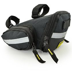 Lumintrail Strap-on Bike Saddle Bag Bicycle Cycling Under Seat Pack Medium or Large (Medium)