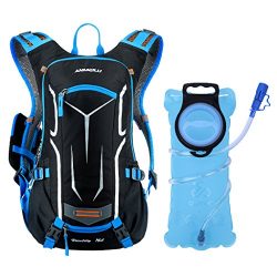 OUTON Hydration Backpack with 2L Water Bladder BPA Free Leak Proof, Lightweight 18L Hydration Pa ...