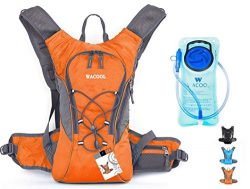 WACOOL 2L Waterproof Hydration Bladder Pack, Cycling Backpack, Lightweight Daypack (Orange and 2 ...