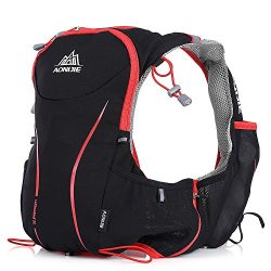 NACATIN Waterproof Nylon Outdoor Hydration Pack Vest Backpack for Camping Running Cycling Hiking ...