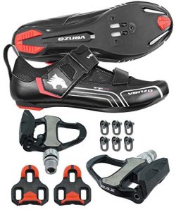 Venzo Road Bike For Shimano SPD SPD SL Look Cycling Bicycle Shoes & Pedals 46