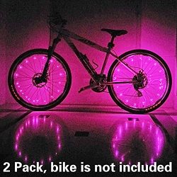 (2 Tiers Pack) Waterproof LED Bike Wheel Light – Safer Bicycle Spokes & Rims Light  ...