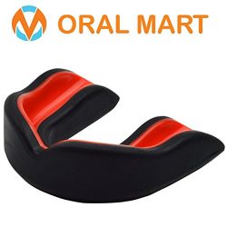 Oral Mart “Cushion” Sports Mouth Guard for Kids (Black/Red) – Premium Youth Sp ...