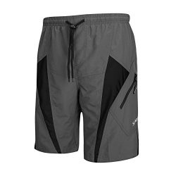 Santic Men’s Cycling Shorts Loose-Fit 4D Padded Bike Bicycle MTB Mountain Bike Shorts Grey ...