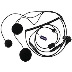 abcGOODefg® 2 Pin Full Face Helmet Motorcycle Earphone Headphone with Microphone for Midland/Ala ...