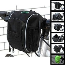 New Black Cycling Bicycle Handlebar Bag Bike Front Basket Pouch With Rain Cover