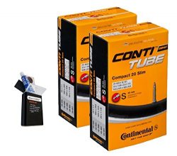 Continental 42MM Presta Valve Bicycle Tube Pack of 2 (2 Pack 42MM, 700 x 32-47cc)