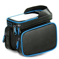 Bike Bag for Cell Phone, Bicycle Front Shelf Large Storage Bag, Waterproof 6.2 inch Touch Screen ...