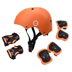 XJD 7Pcs Adjustable Kid’s Protective Gear Set,Roller Skating Skateboard BMX Scooter Cyclin ...