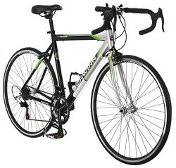 Schwinn Men’s Axios 700c Drop Bar Road Bicycle, Silver/Black/Green, 21.5-Inch Frame/55CM