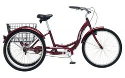 Schwinn Meridian Adult 26-Inch 3-Wheel Bike (Black Cherry)