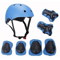 ELESKY Adjustable Sports Protective Gear Set Safety Pad Safeguard (Helmet Kne…