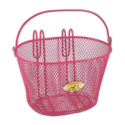 Nantucket Bike Basket Co Kid’s Surfside Mesh Wire Basket, Pink