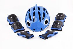 ADMIRE Kids Skateboard Skate Scooter Cycling Bike Helmet with Safety Knee Pads Elbow Wrist Prote ...