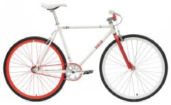 Chill Bikes Single Speed Commuter Fixie Bike Alloy Frame, Matte White, 48cm