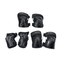 Weanas Kids Youth Adjustable Sports Protective Gear Set, Safety Pad Safeguard (Knee Elbow Wrist  ...