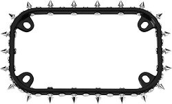 Cruiser Accessories 77015 Black/Chrome Motorcycle Bike Spikes License Plate Frame