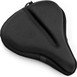 Extra Large Exercise Bike Seat Cushion – Soft Bike Gel Saddle Cover – Bicycle Wide Gel Sof ...