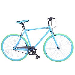 Royal London Fixie Fixed Gear Single Speed Bike – Blue/Green