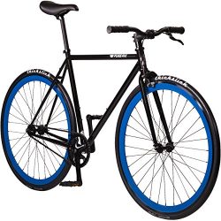 Pure Fix Original Fixed Gear Single Speed Bicycle, Bravo Black/Blue, 47cm/X-Small