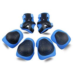 Kids Protective Gear SKL Knee Pads for Kids Knee and Elbow Pads with Wrist Guards 3 In 1 for Ska ...