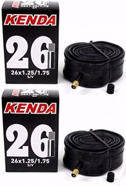 2 Pack Kenda 26″ 26×1.25/1.50/1.75 Schrader Valve MTB Hybrid Bicycle Inner Tubes