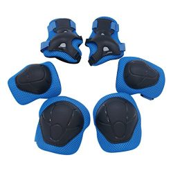 Luwint Kids Children Safety Protective Gear Adjustable Knee Pads Elbow Pads with Wrist Guards fo ...