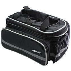 Bike Rear Seat Waterproof bag Multi Function Excursion Bicycle Cycling Bag Carrying Luggage Pack ...