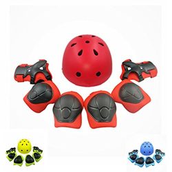 Lucky-M Kids Outdoor Sports Protective Gear,Boys and Girls Safety Sports Equipment Pads Set [Hel ...