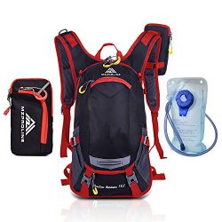 Hydration Backpack – 2-Liter Bladder with Large Valve Opening – Perfect for Hiking,  ...