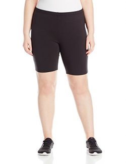 Just My Size Women’s Plus-Size Stretch Jersey Bike Short, Black, 5X