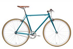 State Bicycle Beorn Blue Fixie Single Speed/Fixed Gear Bike, Matte Teal, 50cm/Small