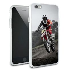 Dirt Bike Off Road Racing Protective Slim Hybrid Rubber Bumper Case for Apple iPhone 6 6s Plus ( ...