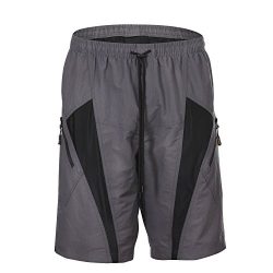 HAMSWAN Men’s Loose-Fit Padded Breathable Bike Shorts for Cycling M