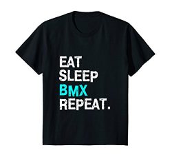 Kids Eat Sleep BMX Repeat T-Shirt Bike Racing for Women Men Race 10 Black