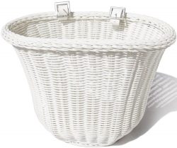 Colorbasket 01303 Adult Front Handlebar Bike Basket, White