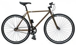 Chill Bikes Single-Speed Commuter Fixie Bike, 53cm/Large, Brown/Black