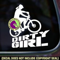 DIRTY GIRL Mountain Bike Vinyl Decal Sticker A