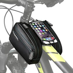 ArcEnCiel Bike Frame Bag Bicycle Top Tube Pouch Waterproof Cell Phone Holder ≤ 5.7″ Touch  ...