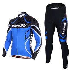 Leobaiky Spring Autumn Winter Mens Cycling Clothing Set Sportswear Suit 0utdoor Sports Bicycle B ...