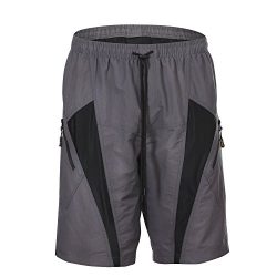 HAMSWAN Men’s Loose-Fit Padded Breathable Bike Shorts for Cycling XXL