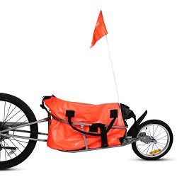 Peach Tree Pet Dog Bike Bicycle Trailer Cargo Stroller Jogger w/Orange Bag