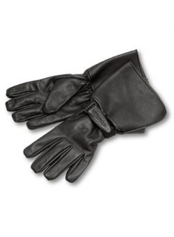 Milwaukee Motorcycle Clothing Company Men’s Leather Gauntlet Riding Gloves (Black, Medium)